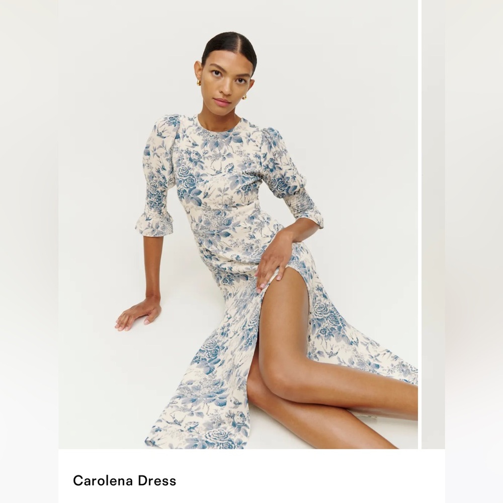 Reformation Carolena Dress in Pompadour